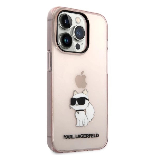 Karl Lagerfeld KLHCP14LHNCHTCP iPhone 14 Pro 6.1" pink/pink hardcase Ikonik Choupette_3