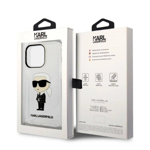 Karl Lagerfeld Ikonik Karl case for iPhone 14 Pro - transparent_7