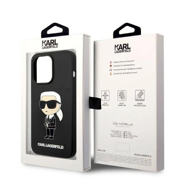 Karl Lagerfeld Silicone Ikonik case for iPhone 14 Pro - black_7