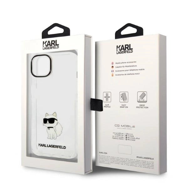 Karl Lagerfeld Ikonik Choupette case for iPhone 14 Plus - transparent_7