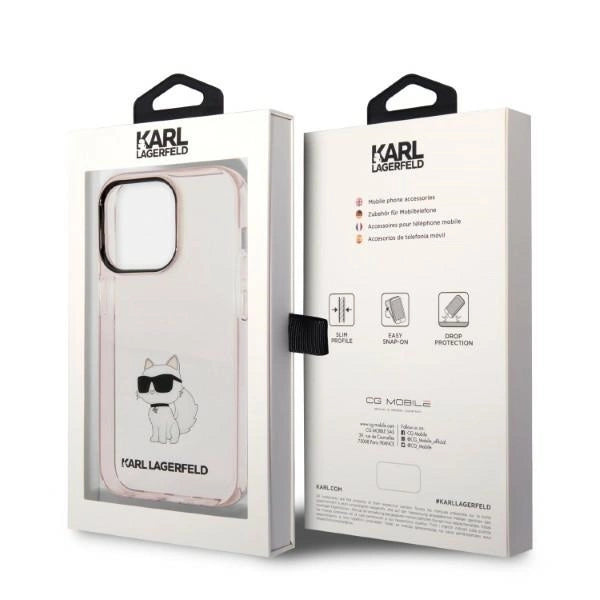 Karl Lagerfeld Ikonik Choupette case for iPhone 14 Pro Max - pink_7