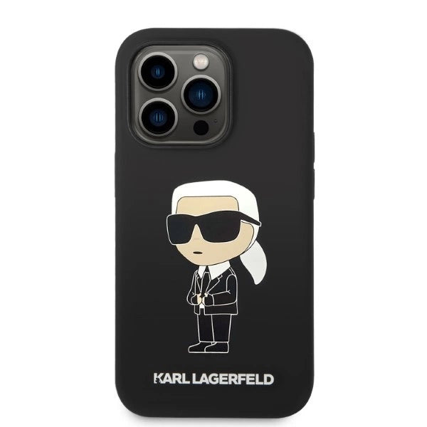 Karl Lagerfeld Silicone Ikonik case for iPhone 14 Pro Max - black_2