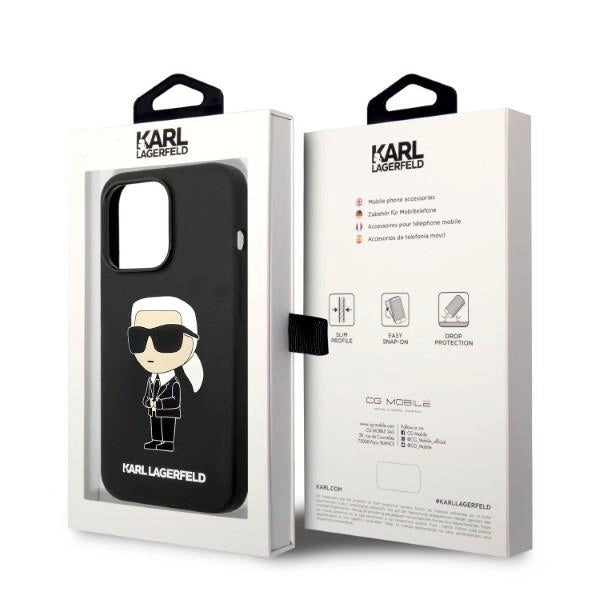 Karl Lagerfeld Silicone Ikonik MagSafe case for iPhone 14 Pro - black_7