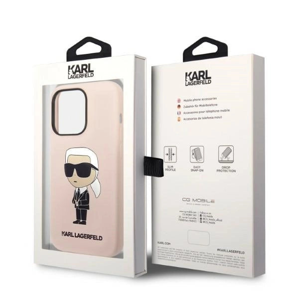 Karl Lagerfeld Silicone Ikonik MagSafe case for iPhone 14 Pro - pink_7