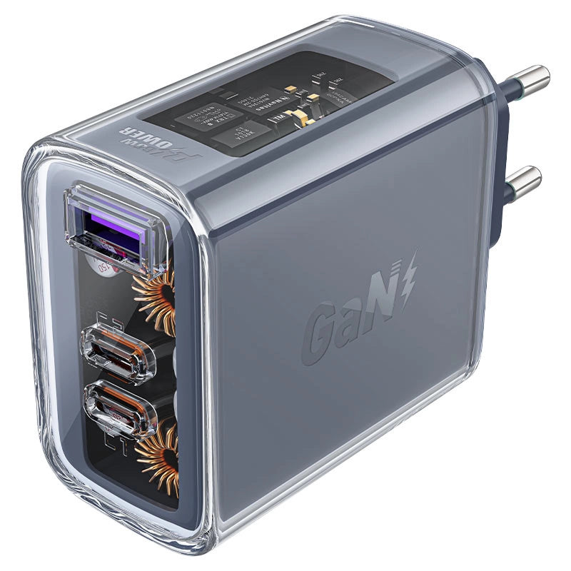 Acefast charger GaN 65W 3 ports (1xUSB, 2xUSB C) green (A45)_1