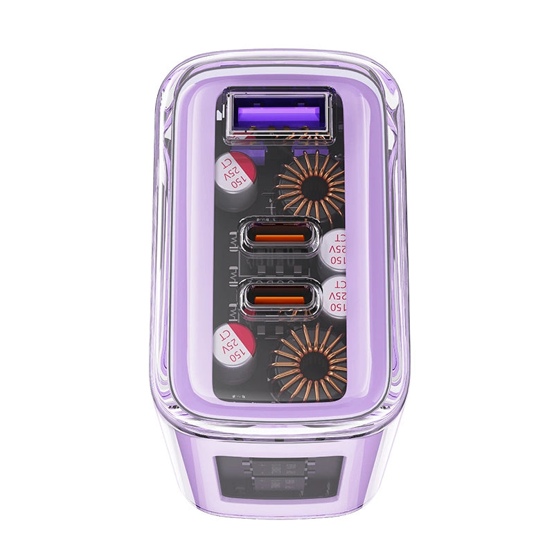 Acefast charger GaN 65W 3 ports (1xUSB, 2xUSB C) gray (A45)_7