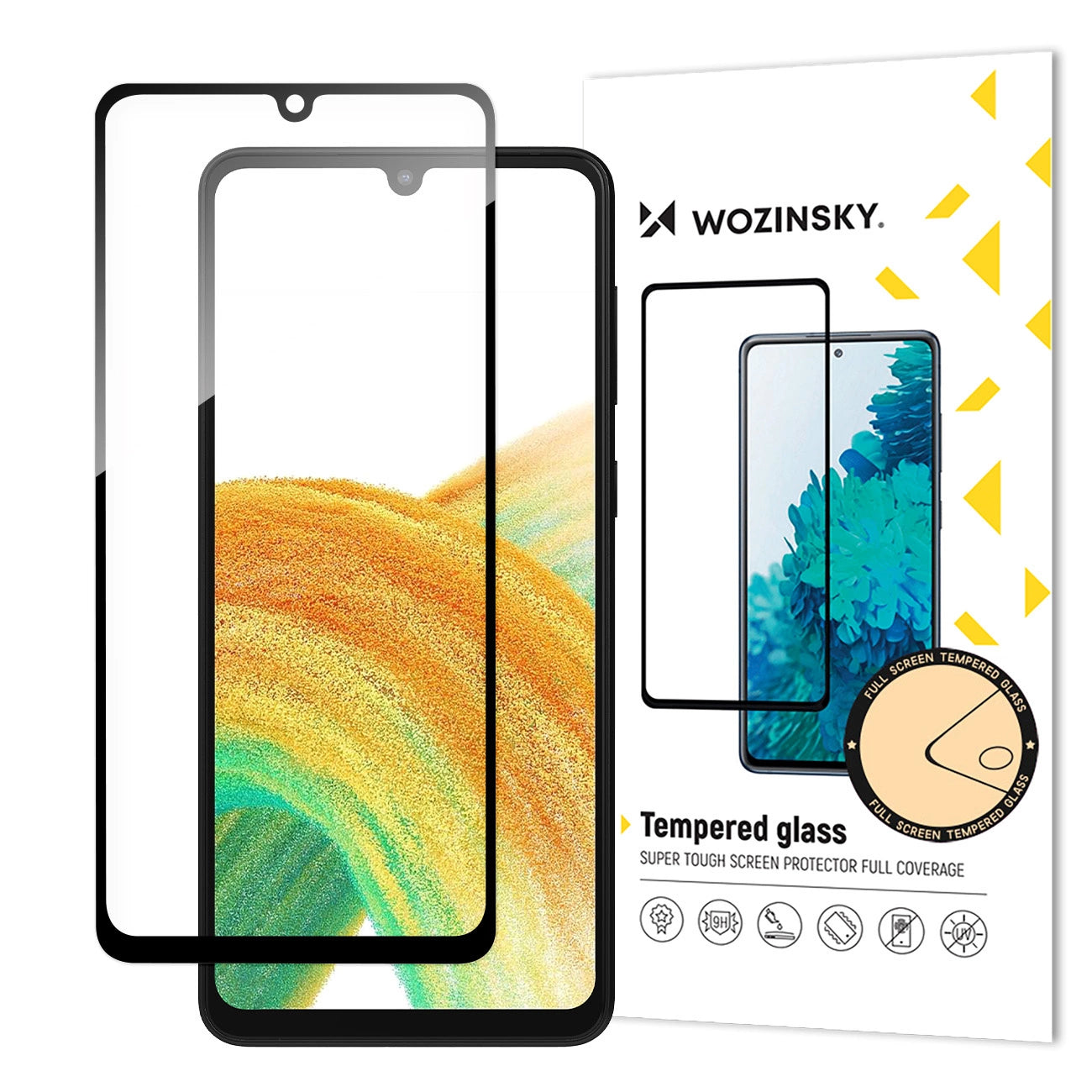 Wozinsky Full Glue Tempered Glass Tempered Glass For Samsung Galaxy A34 5G 9H Full Screen Cover With Black Frame_0