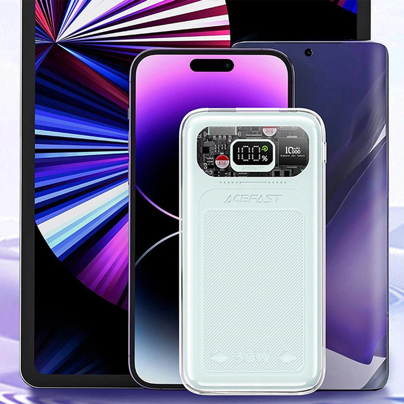 Acefast powerbank 10000mAh Sparkling Series fast charging 30W green (M1)_4