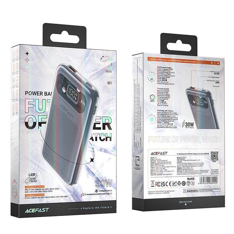 Acefast powerbank 10000mAh Sparkling Series fast charging 30W gray (M1)_3