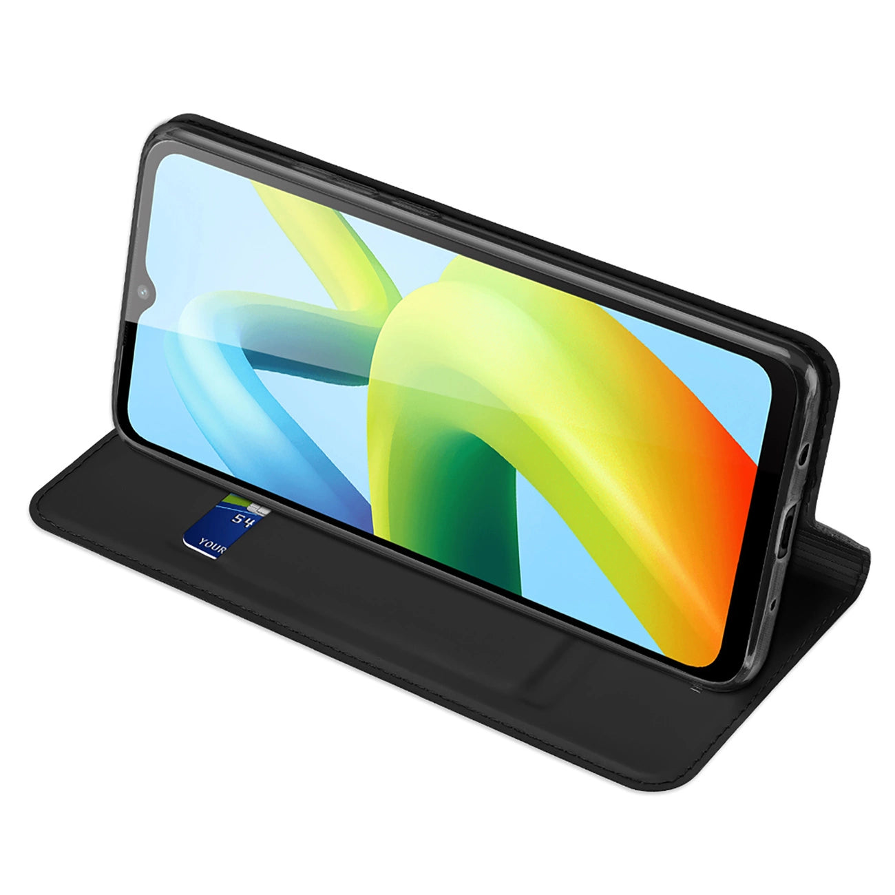 Dux Ducis Skin Pro Case for Xiaomi Redmi A1+ Flip Card Wallet Stand Black_4