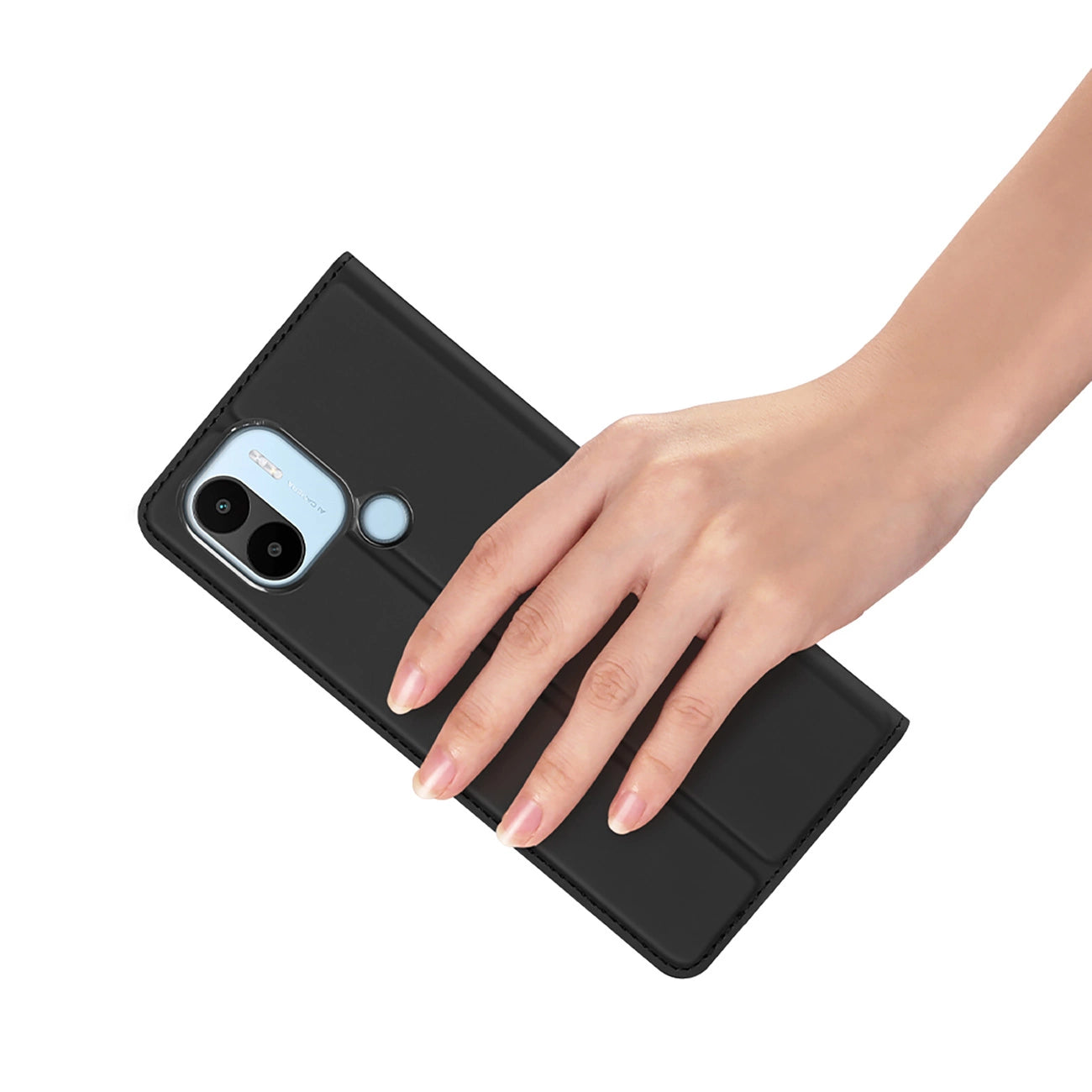 Dux Ducis Skin Pro Case for Xiaomi Redmi A1+ Flip Card Wallet Stand Black_6