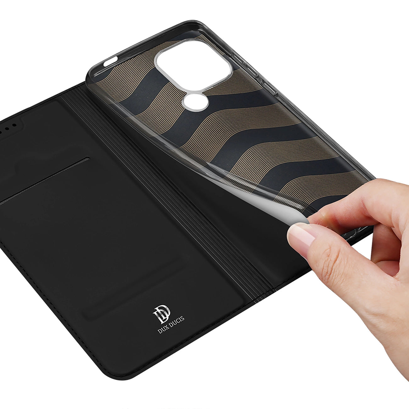 Dux Ducis Skin Pro Case for Xiaomi Redmi A1+ Flip Card Wallet Stand Black_7