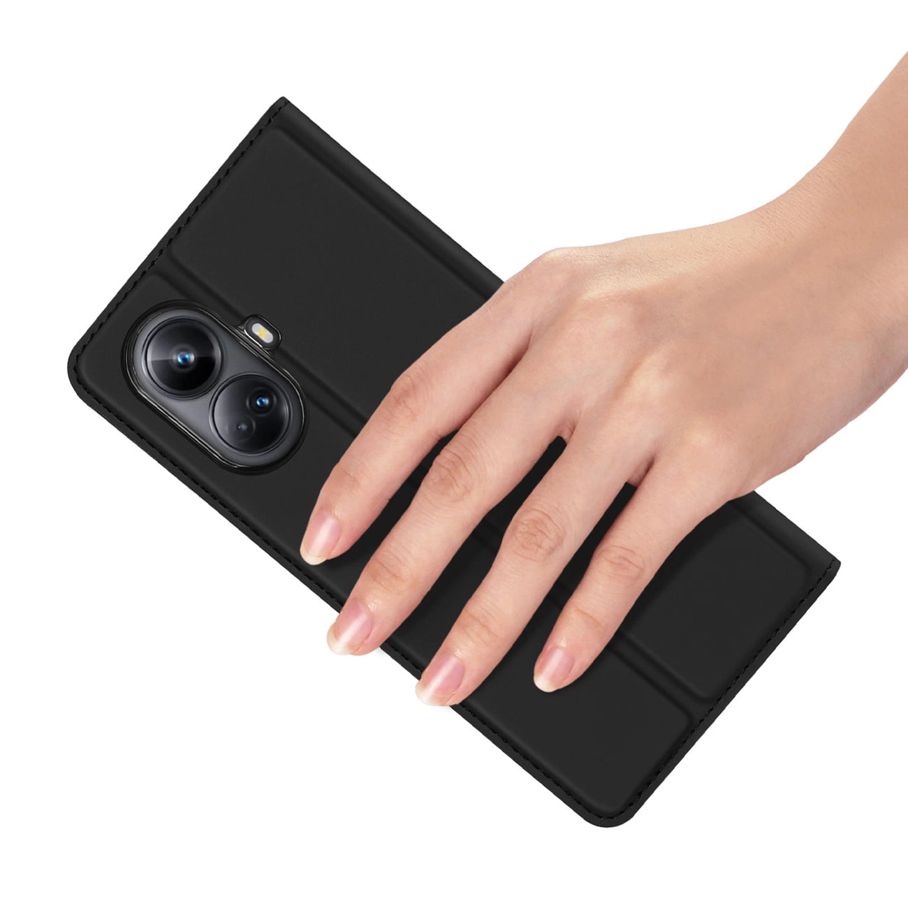 Dux Ducis Skin Pro Case for Realme 10 Pro Flip Card Wallet Stand Black_4