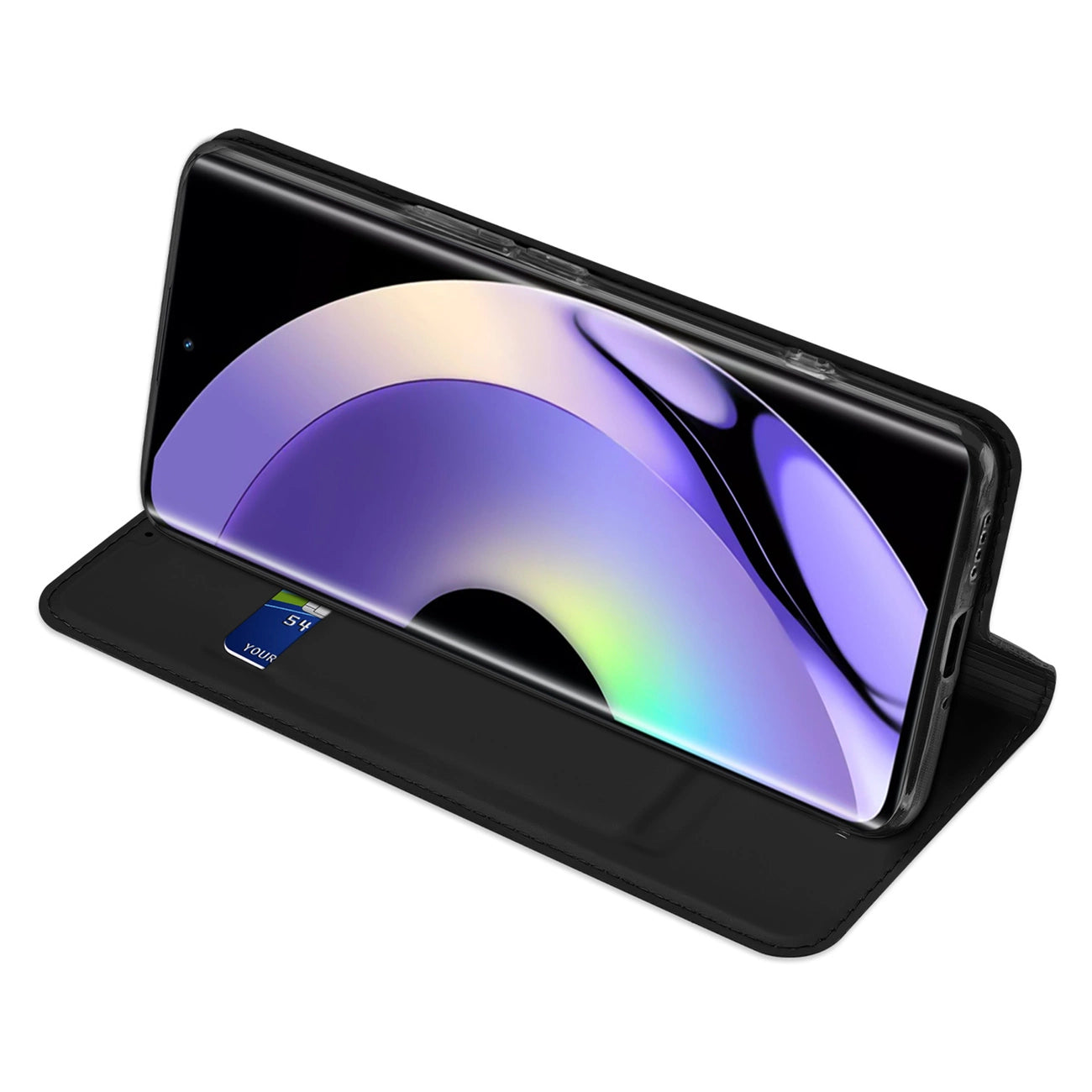 Dux Ducis Skin Pro Case for Realme 10 Pro Flip Card Wallet Stand Black_5