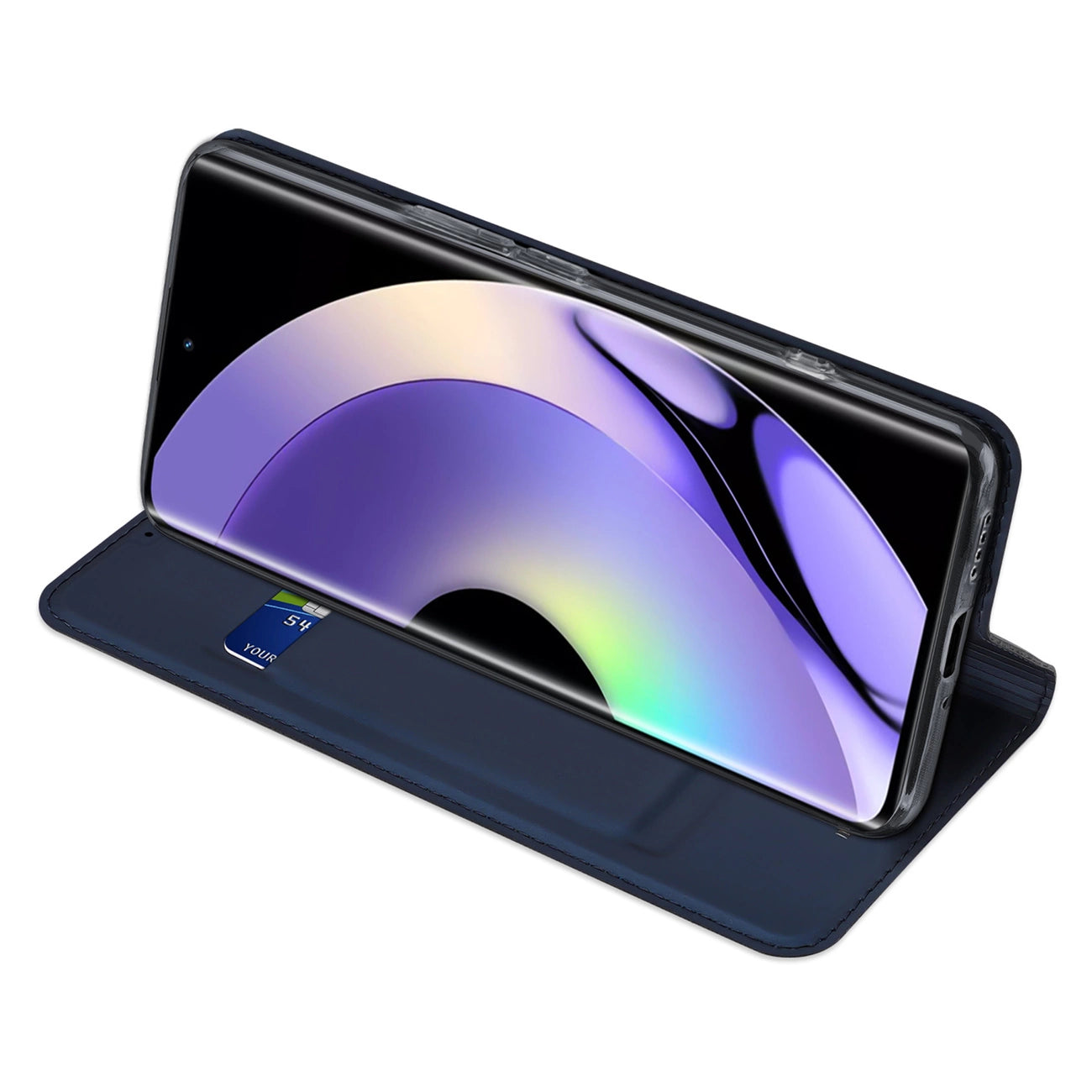 Dux Ducis Skin Pro Case for Realme 10 Pro Flip Card Wallet Stand Blue_8