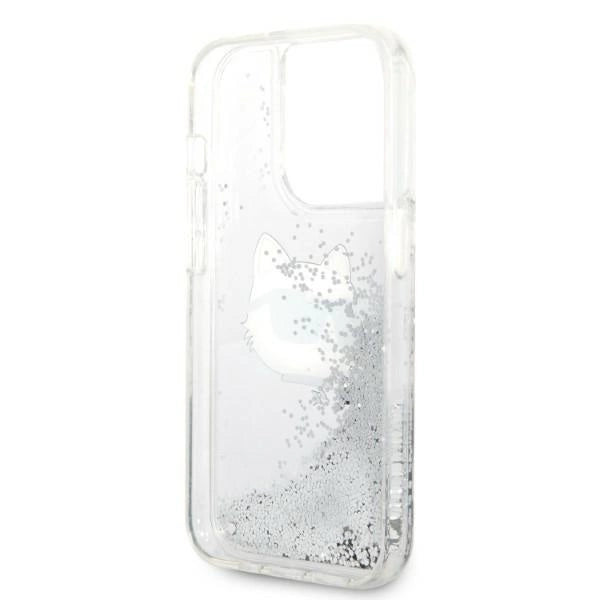 Karl Lagerfeld KLHCP14LLNHCCS iPhone 14 Pro 6.1" silver/silver hardcase Glitter Choupette Head_6