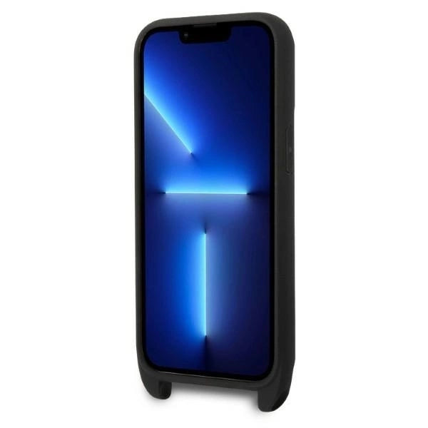 Karl Lagerfeld KLHCP14LSTMMK iPhone 14 Pro 6.1" hardcase black/black Monogram Plaque Logo Strap_5