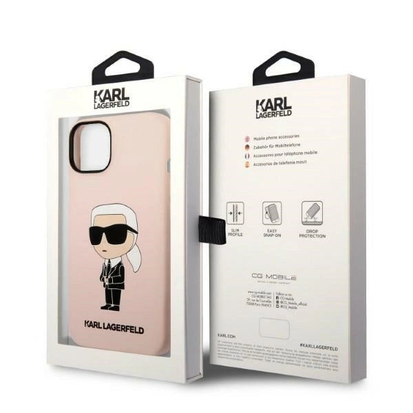 Karl Lagerfeld KLHCP14MSNIKBCP iPhone 14 Plus 6.7" hardcase pink/pink Silicone Ikonik_7