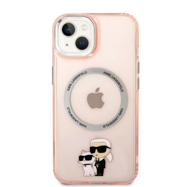 Karl Lagerfeld KLHMP14SHNKCIP iPhone 14 6.1" hardcase pink/pink Iconic Karl&Choupette Magsafe_2
