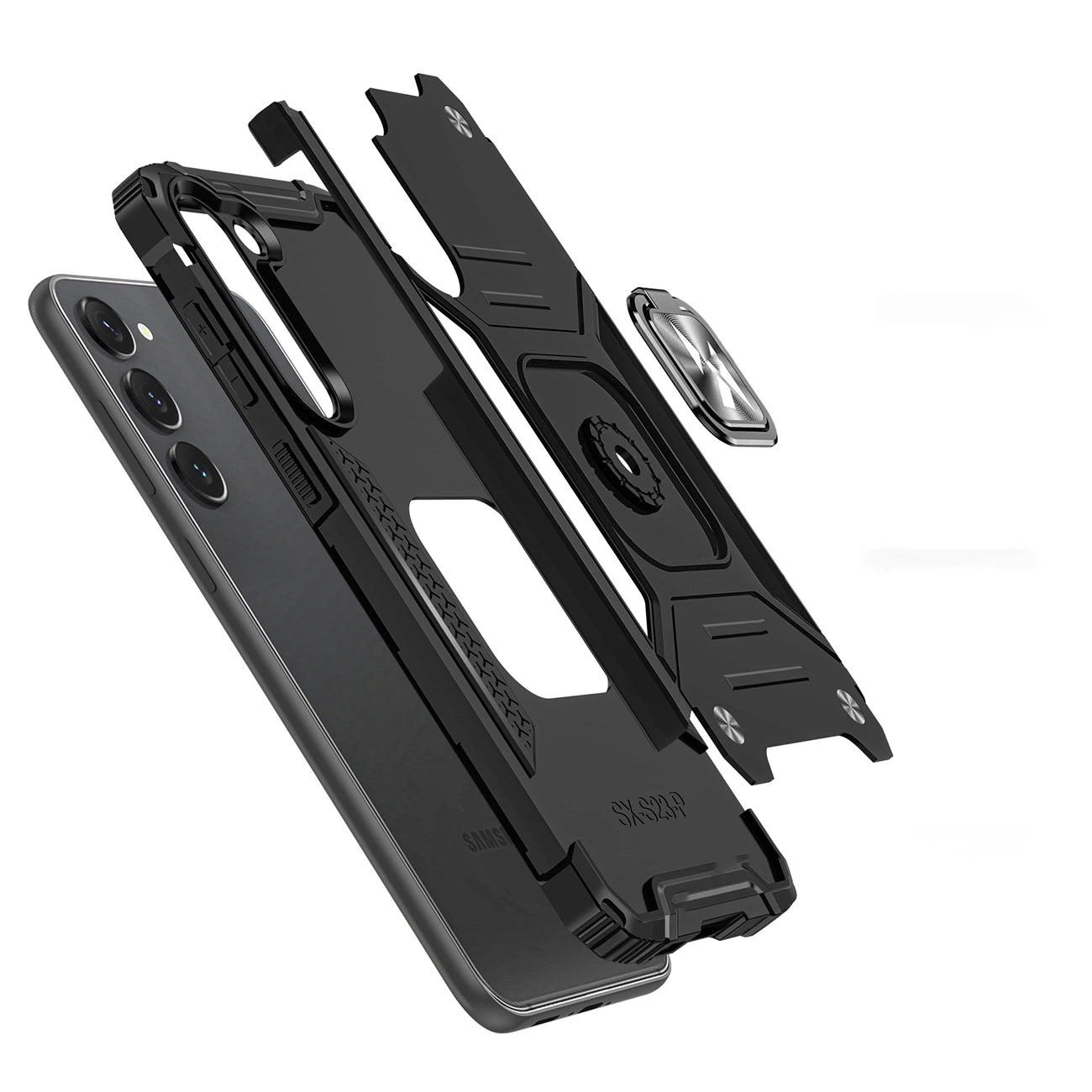 Wozinsky Ring Armor case for Samsung Galaxy S23+ armored cover magnetic holder ring black_2