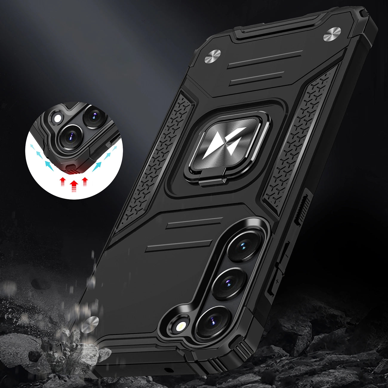 Wozinsky Ring Armor case for Samsung Galaxy S23+ armored cover magnetic holder ring black_6