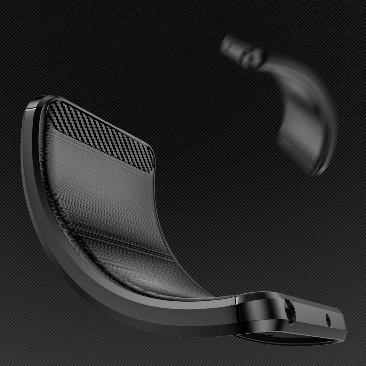 Carbon Case case for Xiaomi Redmi A1+ flexible silicone carbon cover black_6
