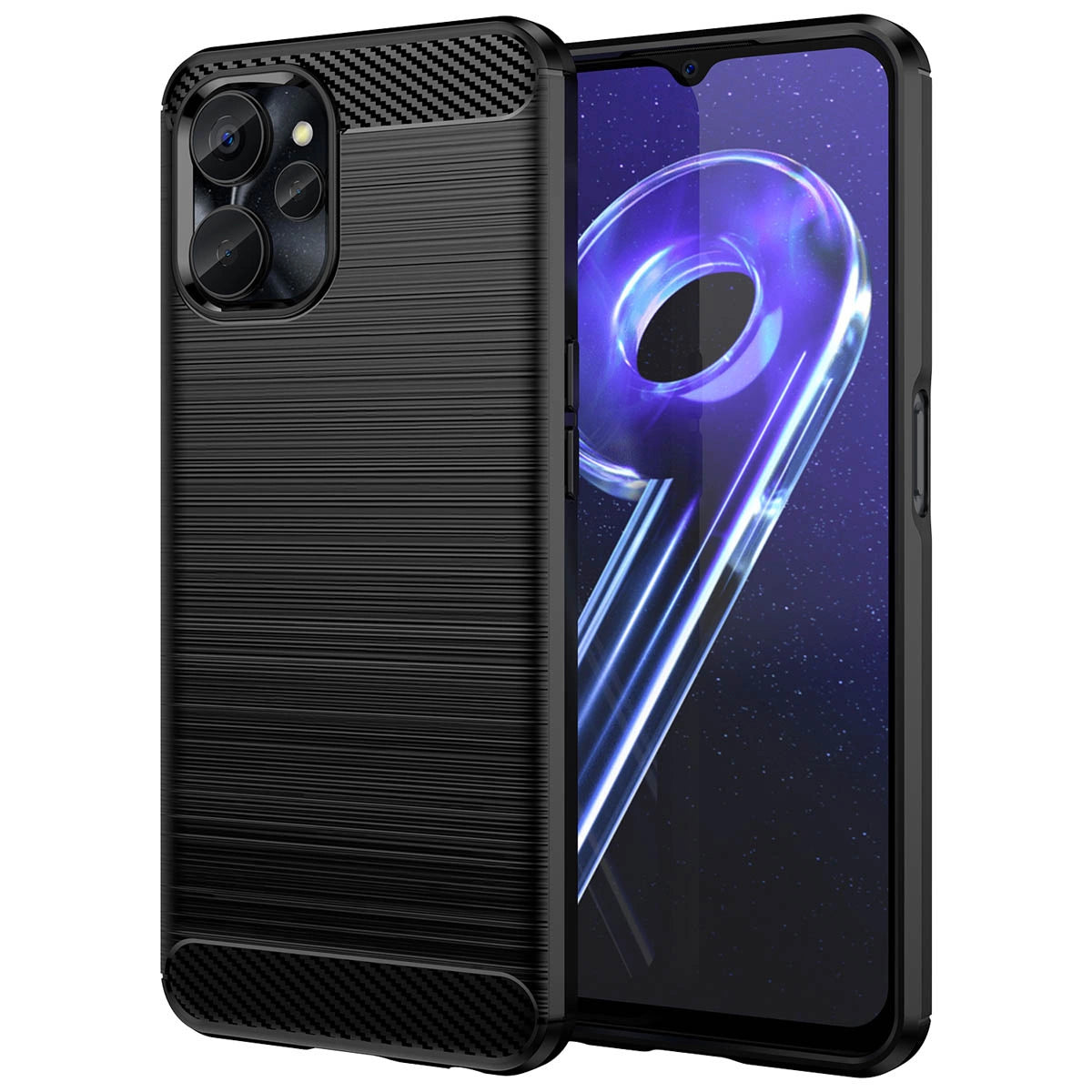 Carbon Case for Realme 10 5G / Realme 9i 5G Flexible Silicone Carbon Cover Black_1