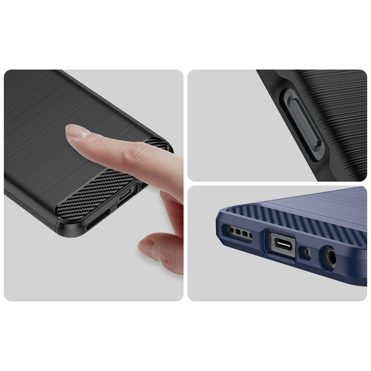 Carbon Case for Realme 10 5G / Realme 9i 5G Flexible Silicone Carbon Cover Black_10