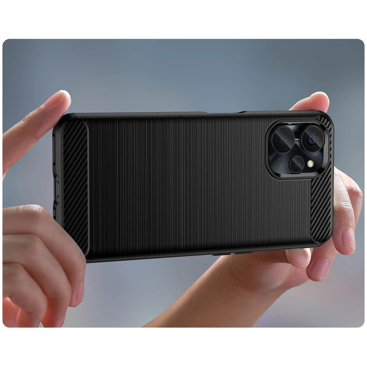 Carbon Case for Realme 10 5G / Realme 9i 5G Flexible Silicone Carbon Cover Black_5