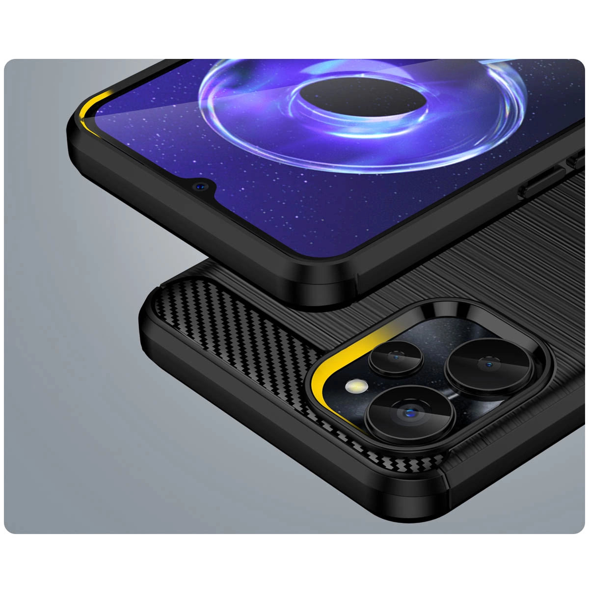 Carbon Case for Realme 10 5G / Realme 9i 5G Flexible Silicone Carbon Cover Black_6