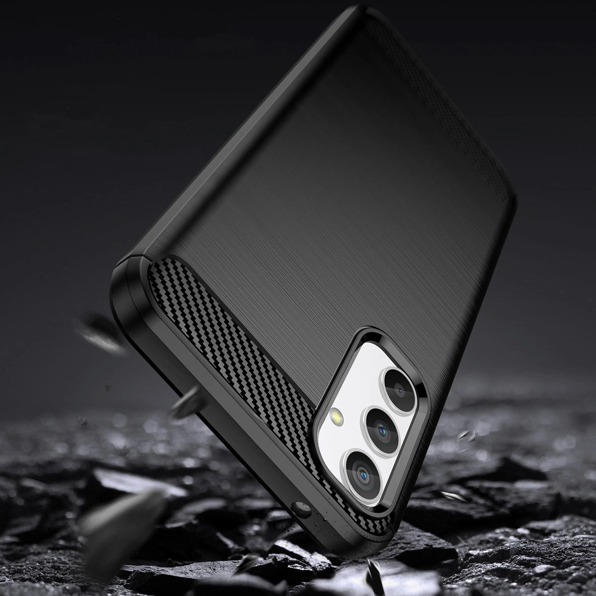 Carbon Case case for Realme 10 Pro flexible silicone carbon cover black_2
