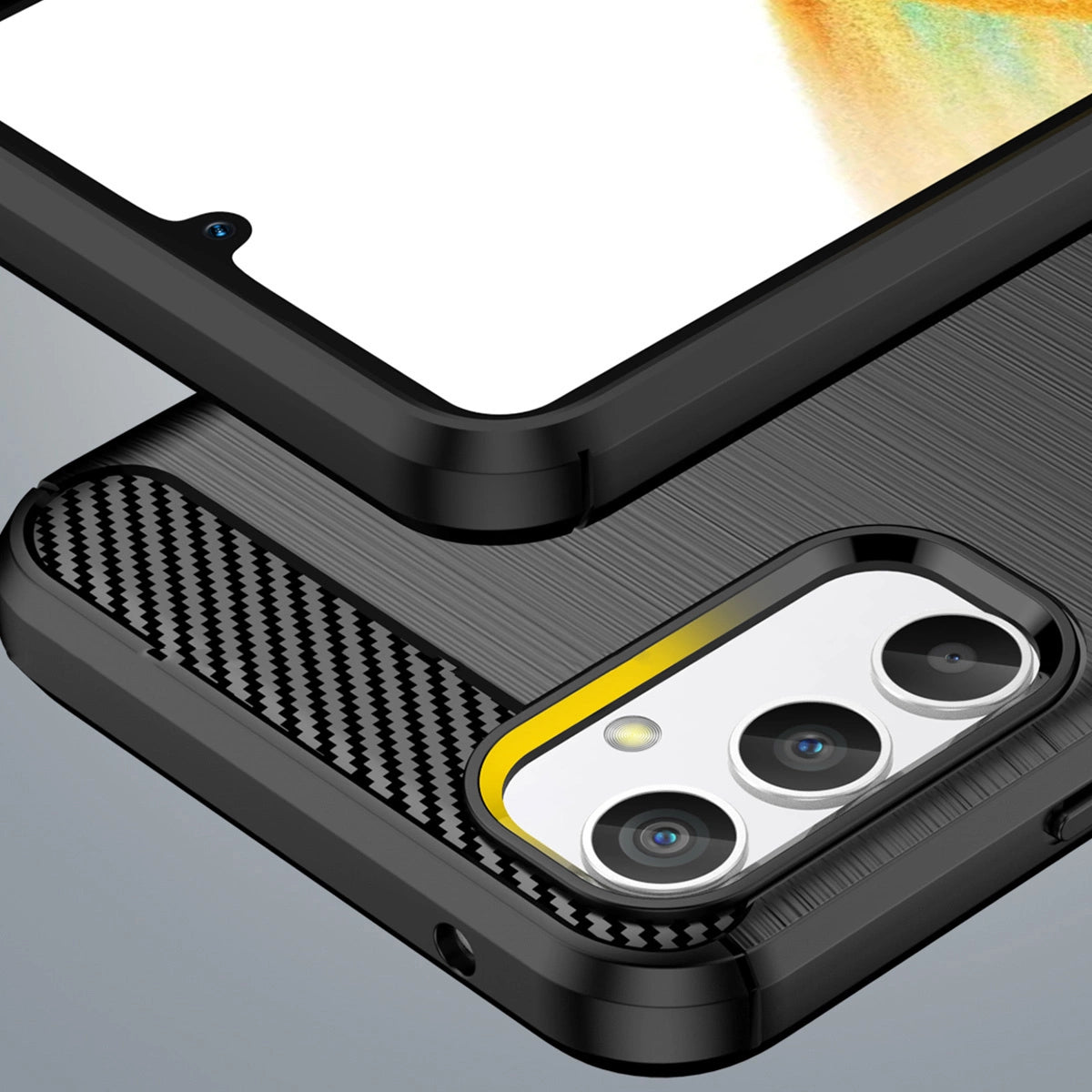 Carbon Case case for Realme 10 Pro flexible silicone carbon cover black_5