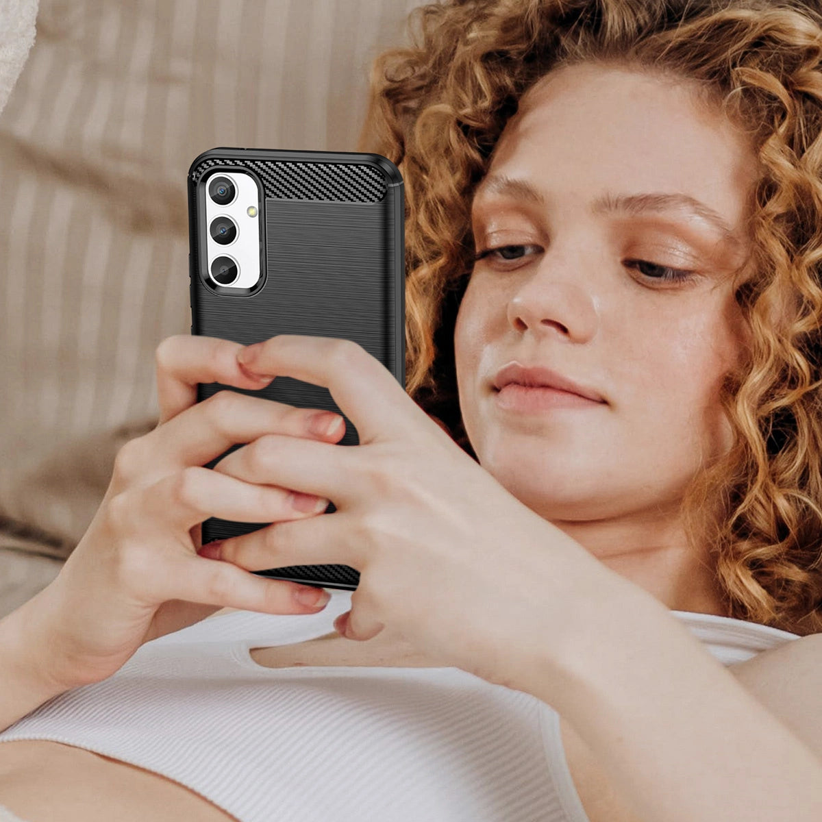 Carbon Case case for Realme 10 Pro flexible silicone carbon cover black_6