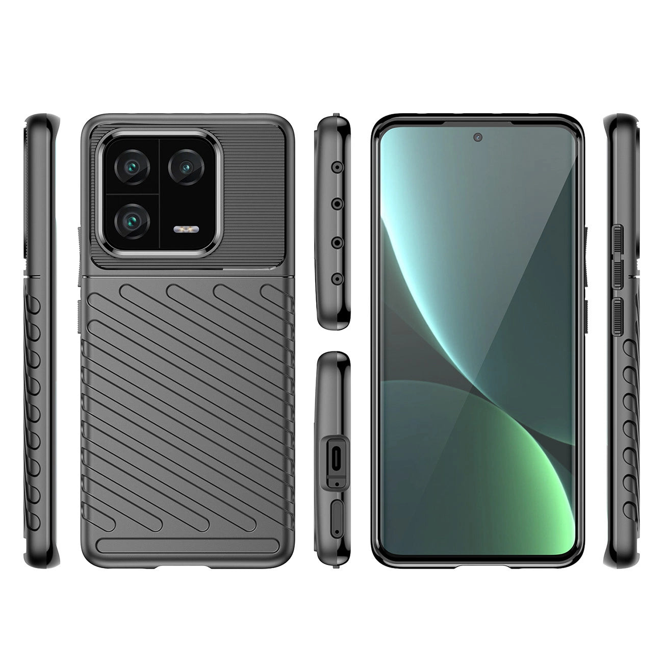 Thunder Case case for Xiaomi 13 Pro silicone armor case black_1