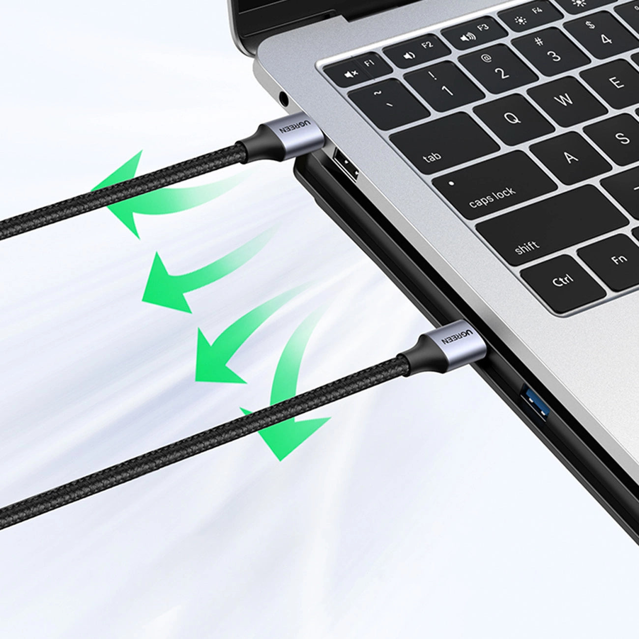 Ugreen cable USB cable - USB 3.0 5Gb/s 1m gray (US373)_4