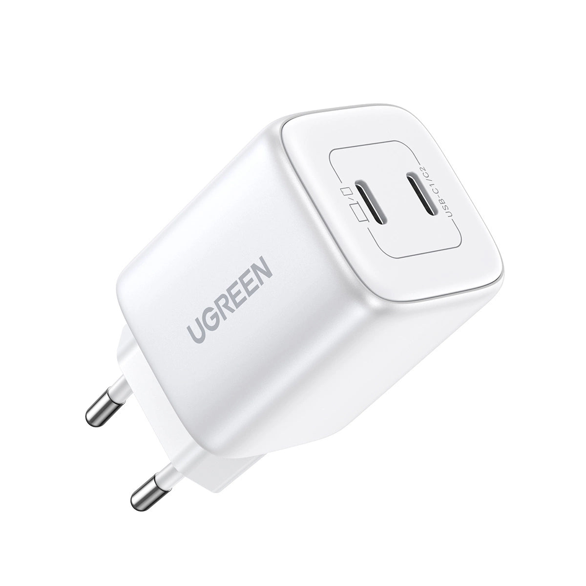 GaN Fast Charger 2 x USB-C 45W QC PD Ugreen CD294 - White_2