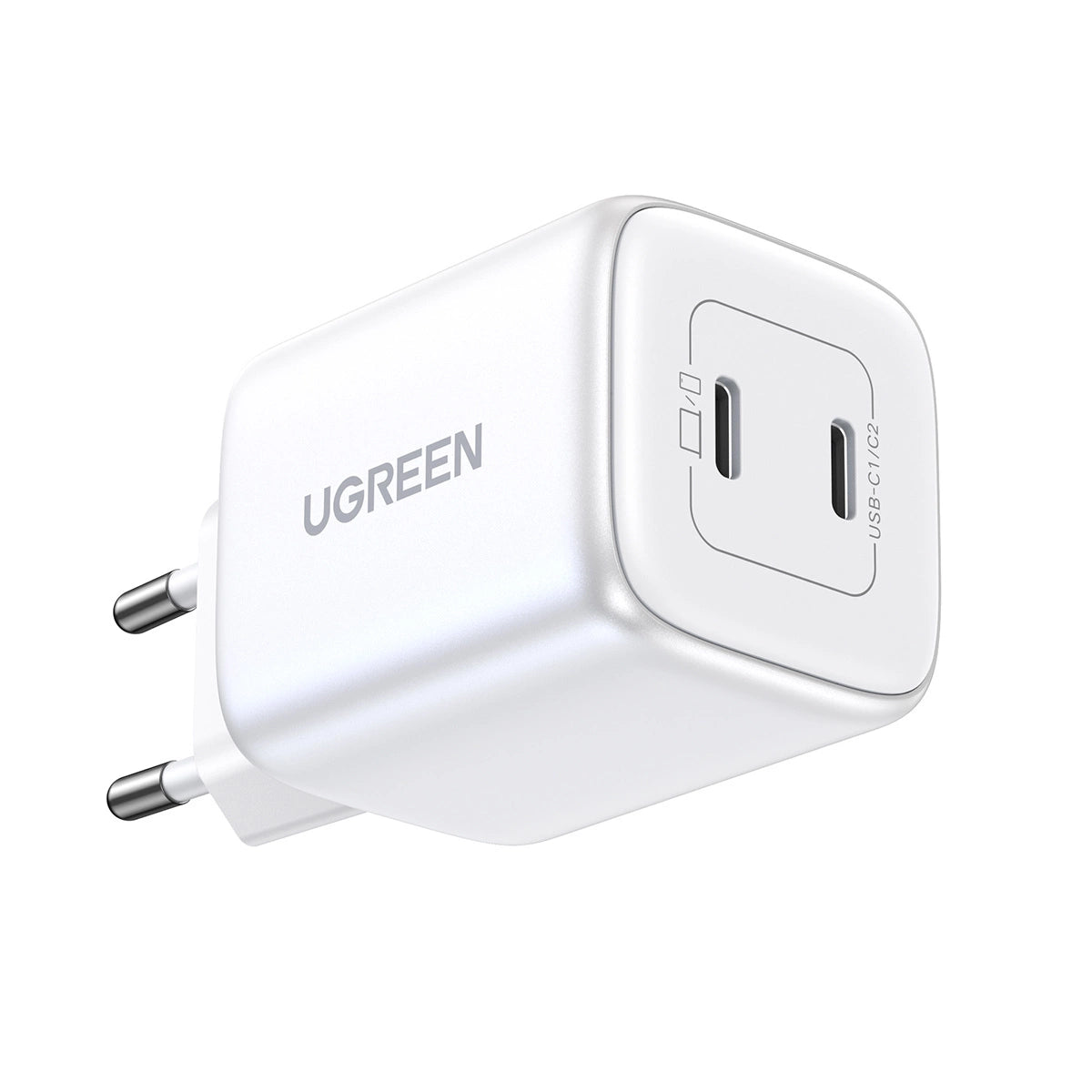 GaN Fast Charger 2 x USB-C 45W QC PD Ugreen CD294 - White_3