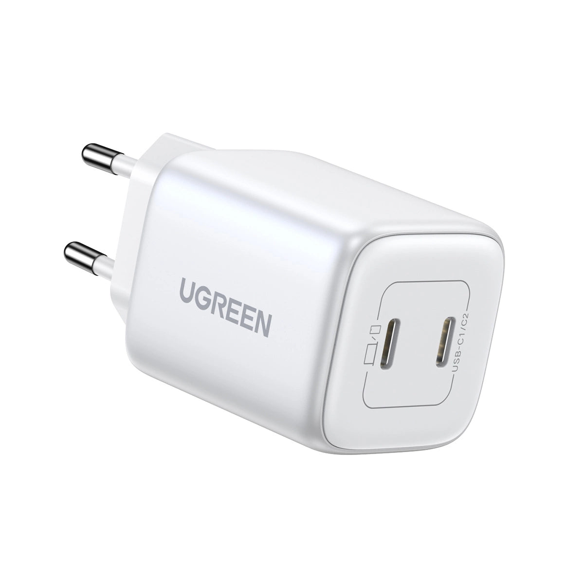 GaN Fast Charger 2 x USB-C 45W QC PD Ugreen CD294 - White_4