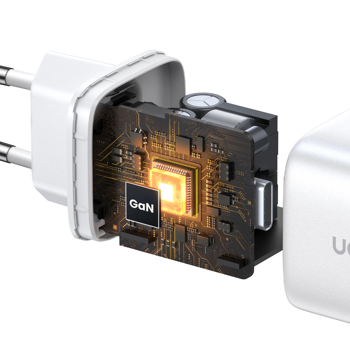 GaN Fast Charger 2 x USB-C 45W QC PD Ugreen CD294 - White_9