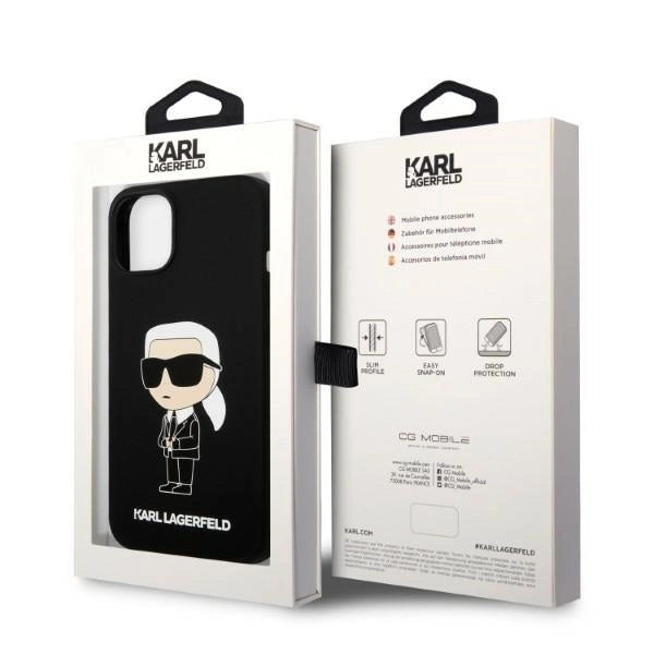 Karl Lagerfeld KLHMP14MSNIKBCK iPhone 14 Plus 6.7" hardcase black/black Silicone Ikonik Magsafe_7
