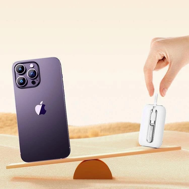Joyroom mini powerbank 10000mAh Colorful Series 22.5W with 2 built-in USB C and Lightning cables white (JR-L012)_13