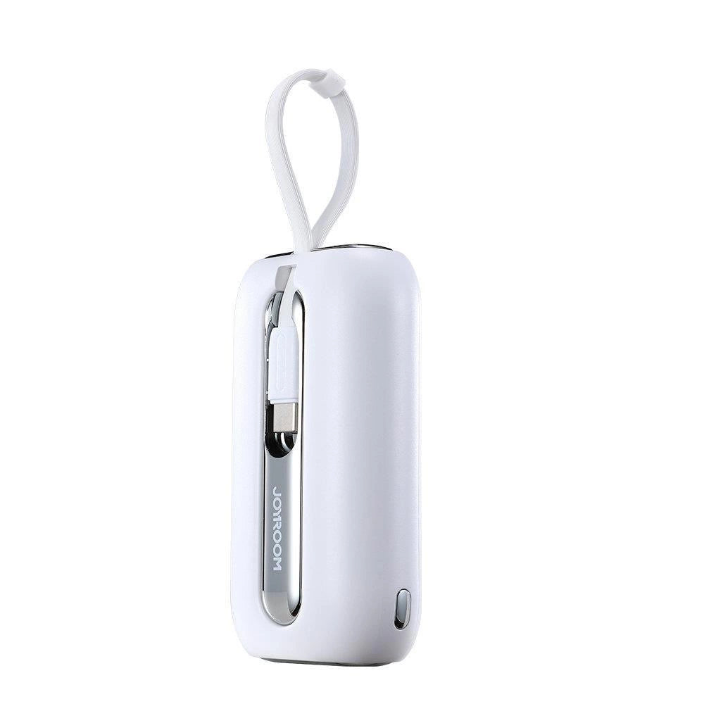 Joyroom mini powerbank 10000mAh Colorful Series 22.5W with 2 built-in USB C and Lightning cables white (JR-L012)_3