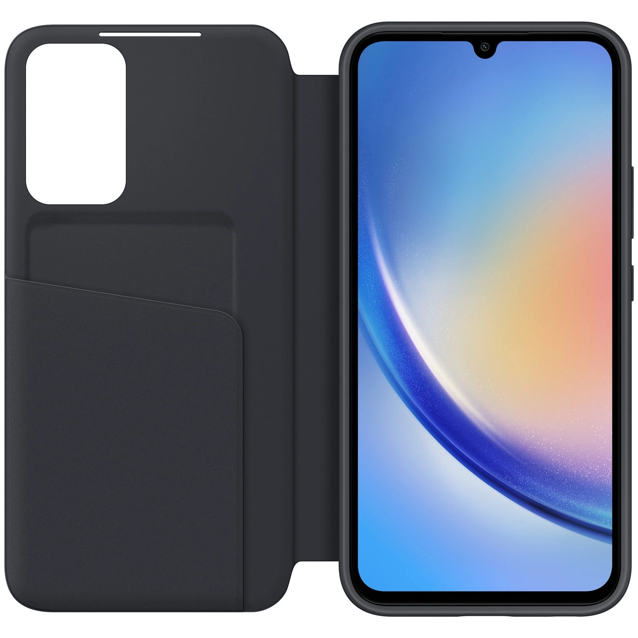 Samsung Smart View Wallet Case for Samsung Galaxy A34 5G Cover with Smart Flip Window Card Wallet Black (EF-ZA346CBEGWW)_2