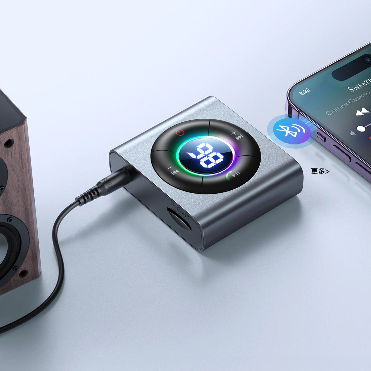 Bluetooth 5.3 AUX transmitter/receiver Joyroom JR-CB1 (gray)_10