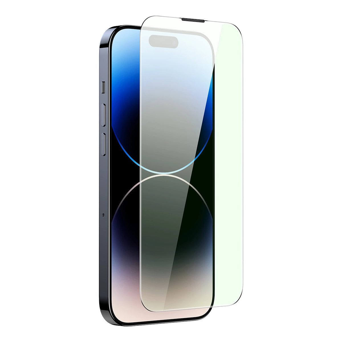 Baseus Full Screen Tempered Glass for iPhone 14 Pro Max with Anti Blue Light Filter and 0.3mm Speaker Cover + Mounting Frame_2
