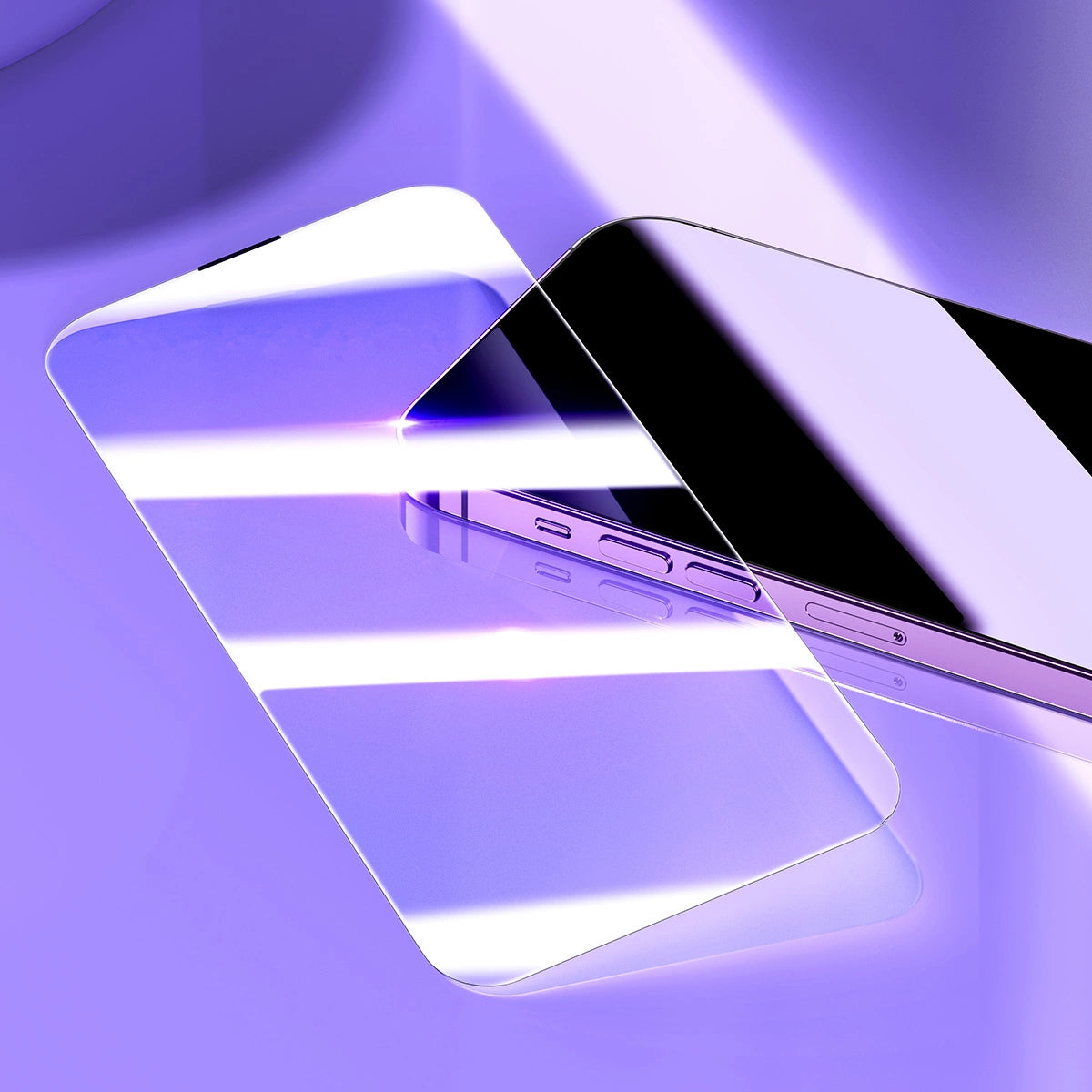 Baseus Set of 2x Tempered Glass for iPhone 14 Pro Full Screen with Speaker Cover 0.3mm + Mounting Frame_9