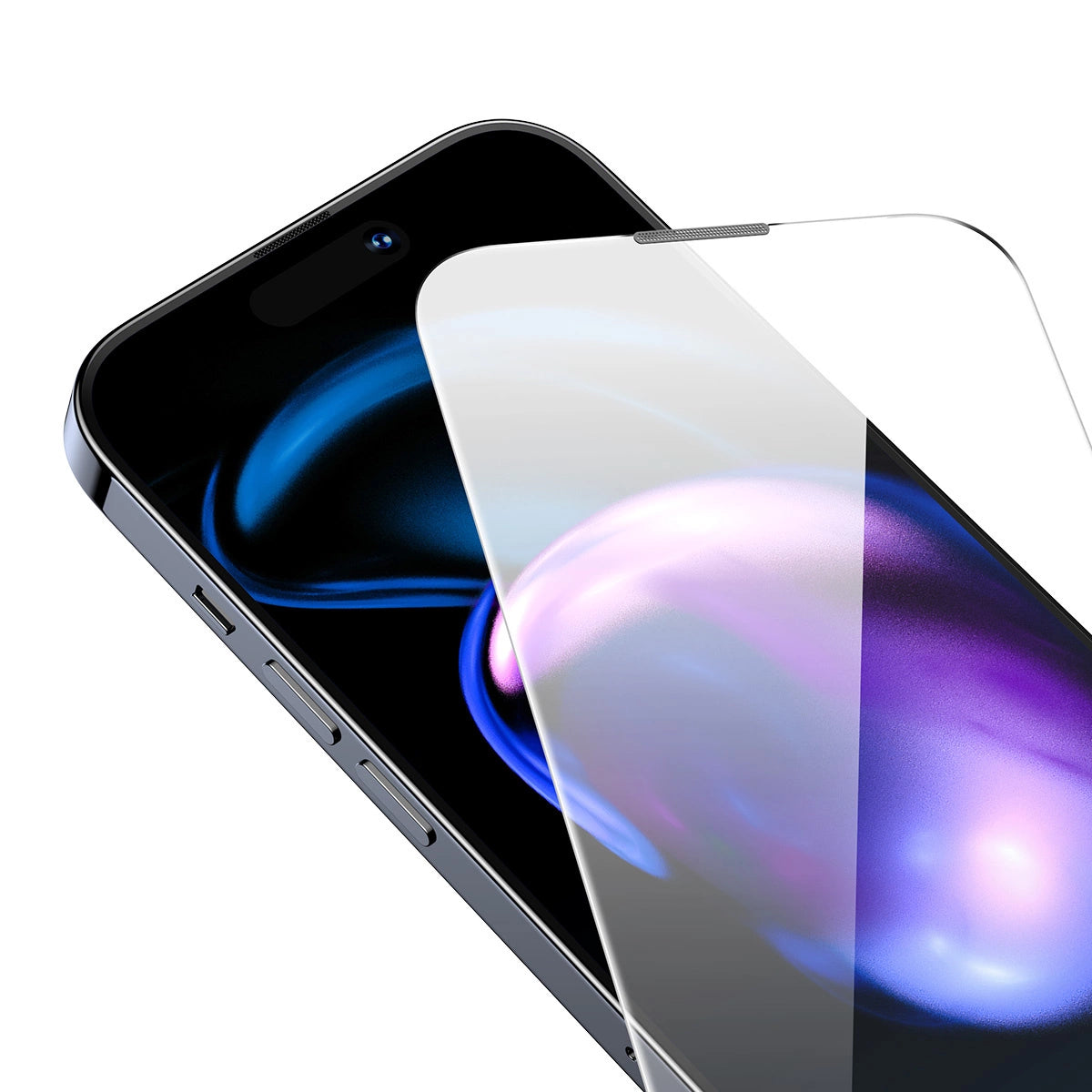 Baseus Set of 2x Tempered Glass for iPhone 14 Pro Full Screen with Speaker Cover 0.3mm + Mounting Frame_6