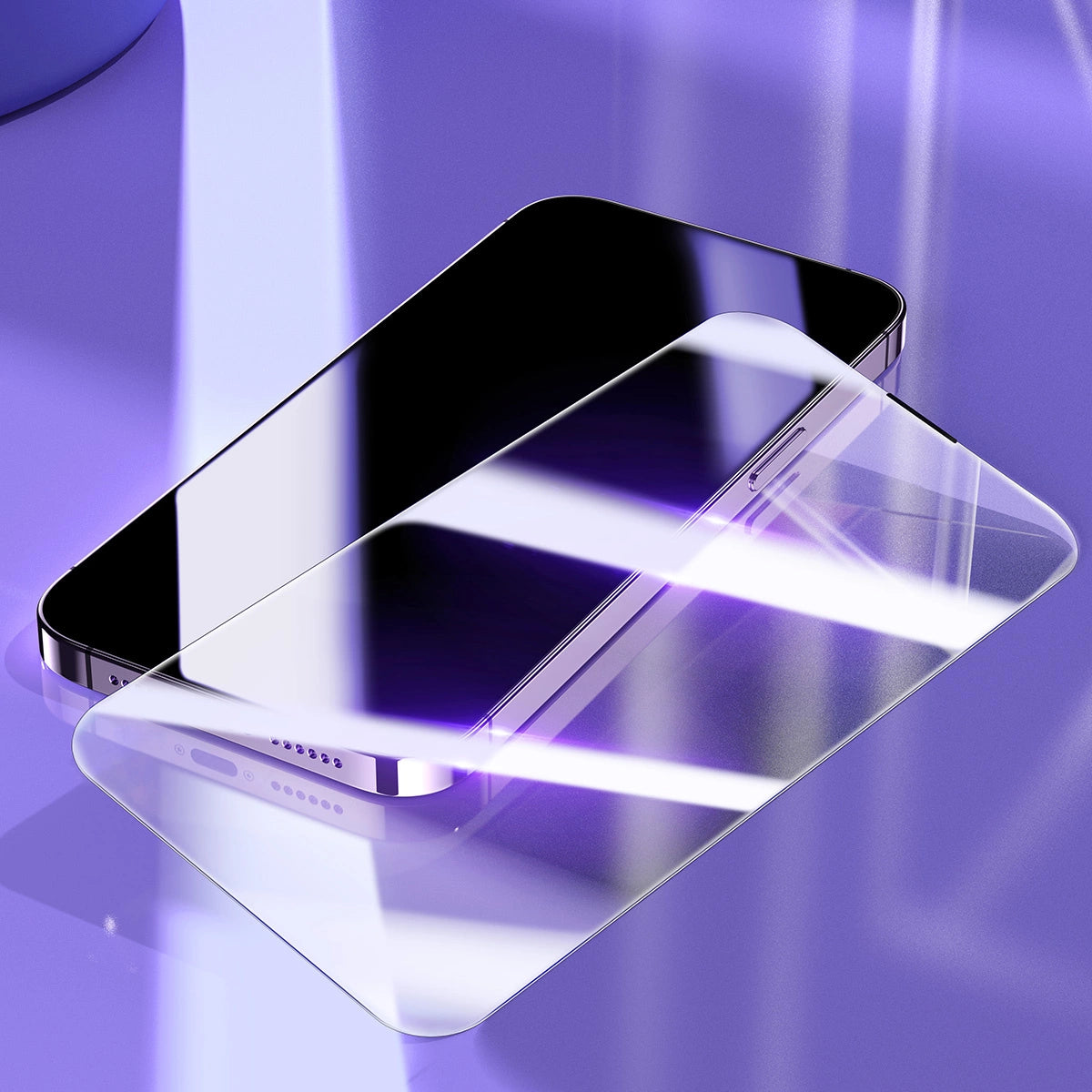 Baseus Set of 2x Tempered Glass for iPhone 14 Pro Full Screen with Speaker Cover 0.3mm + Mounting Frame_7