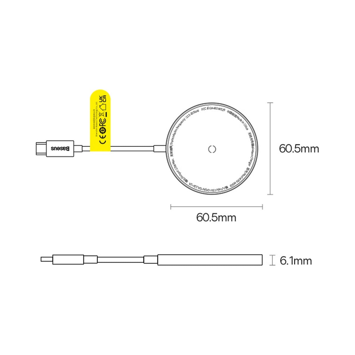 Baseus Simple Mini3 magnetic charger MagSafe Qi 15W blue_29
