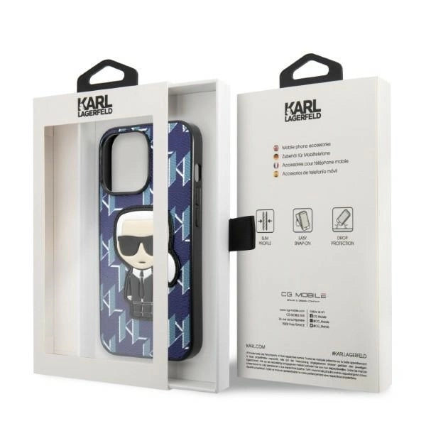 Karl Lagerfeld KLHCP13LPMNIKBL iPhone 13 Pro / 13 6.1" hardcase blue/blue Monogram Ikonik Patch_7